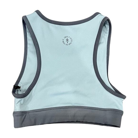 Parks Project Glacier Trail Blue Gray Crop Top Racerback Sports Bra S NEW Tags - Picture 4 of 6